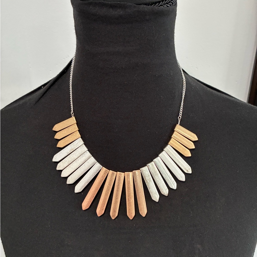 Time and Tru Gold, Silver, and Bronze Necklace